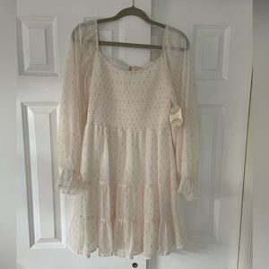 Altar’d state White dress with gold and silver size medium